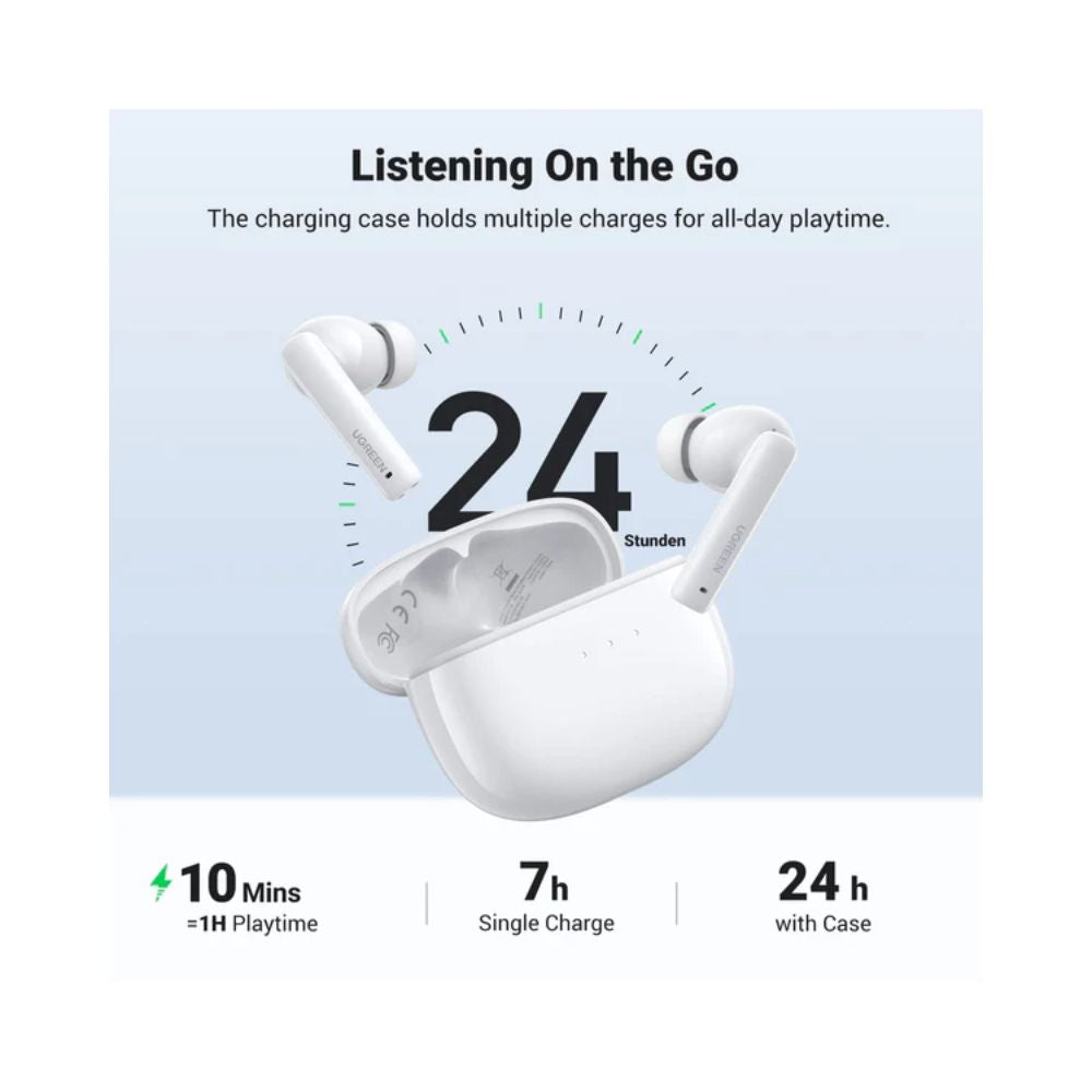 Ugreen 90206 HiTune T3 Active Noise-Cancelling Wireless Earbuds (white) Ugreen 90206 HiTune T3 Active Noise-Cancelling Wireless Earbuds (white)